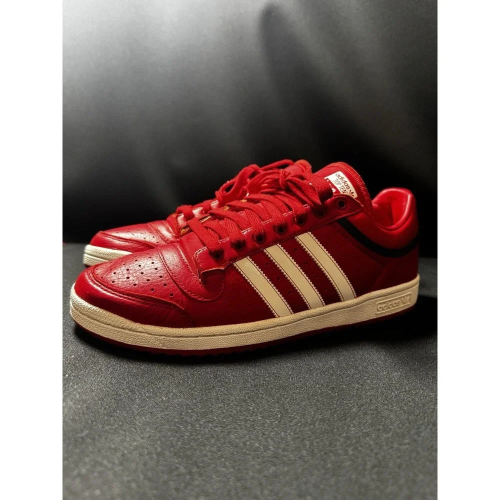 adidas Originals Top Ten Low FY2893 Red White Leather Sneakers Men's Size 12